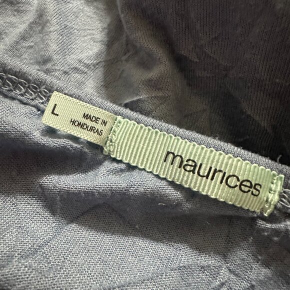 Maurices Y2K‎ Crinkle Cami Tank Top Size Large gray  Long Lace Trim Fairy Grunge - Picture 5 of 6